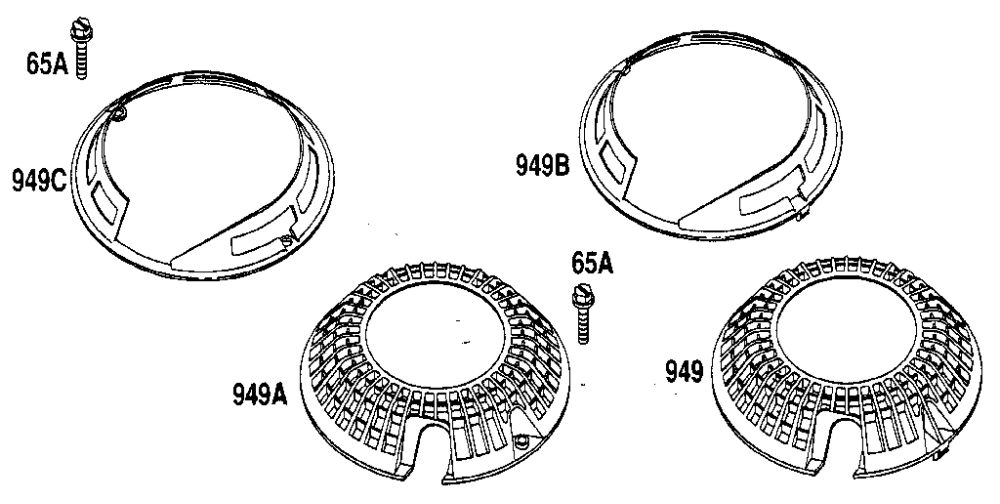 Finger Guard Diagram and Parts List for 122700  Briggs and Stratton Engine